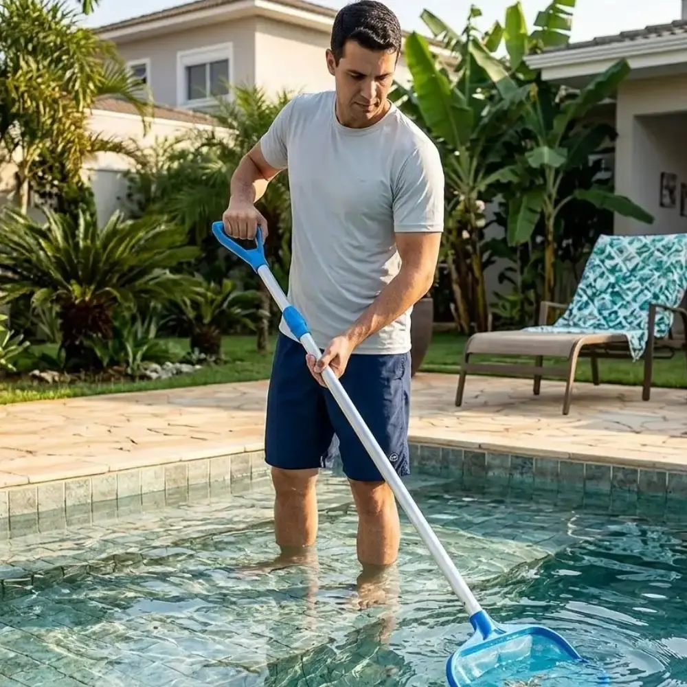 Cabo telescópico para limpeza de piscinas com manopla de apoio 5M sodramar Sodramar Cross — fotografia 5