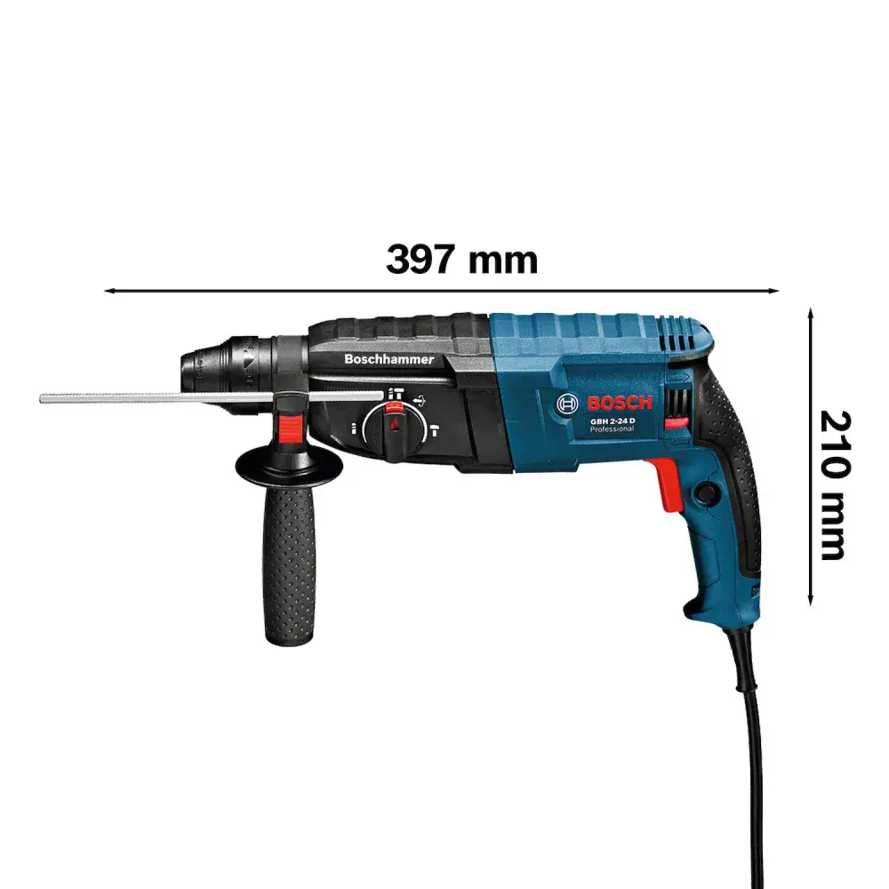 Conjunto martelete perfurador gbh 2-24 d e esmerilhadeira gws 850 127V Bosch — fotografia 5