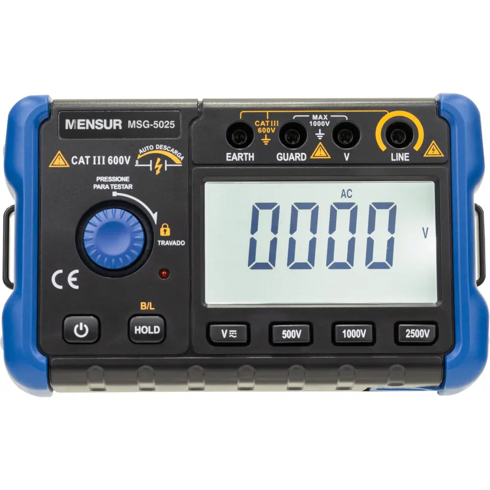MSG-5025 megohmetro cat iii 600V 2,5KV Mensur