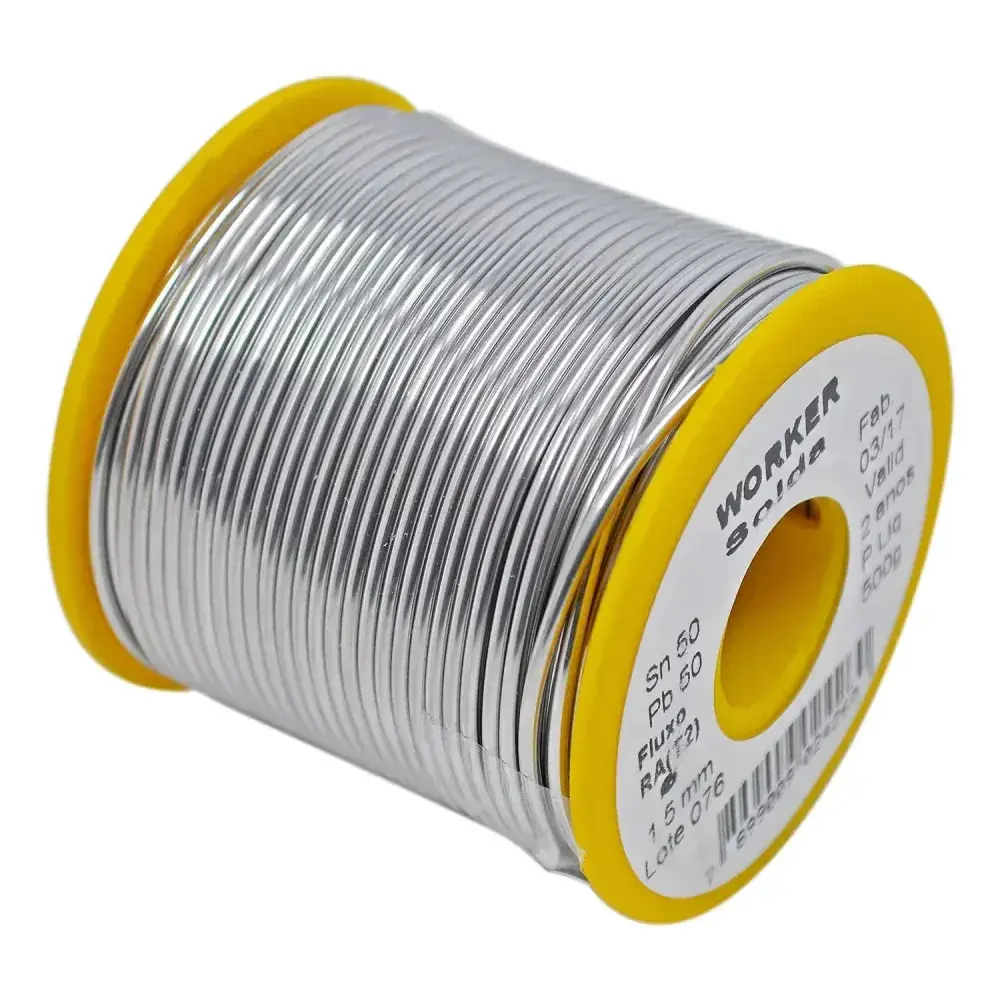 Fio de estanho para solda 1,5MM 50X50 582 Worker - 500GR carretel — fotografia 7