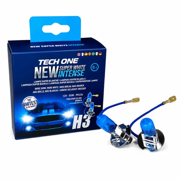 Lampada super branca H3 - 1 par - 55W tech one
