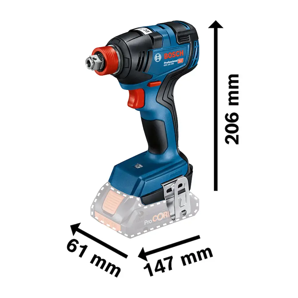 Kit parafusadeira GSB-18V-50 + chave impacto bivol TGDX-18V-200 Bosch Bivolt — fotografia 8