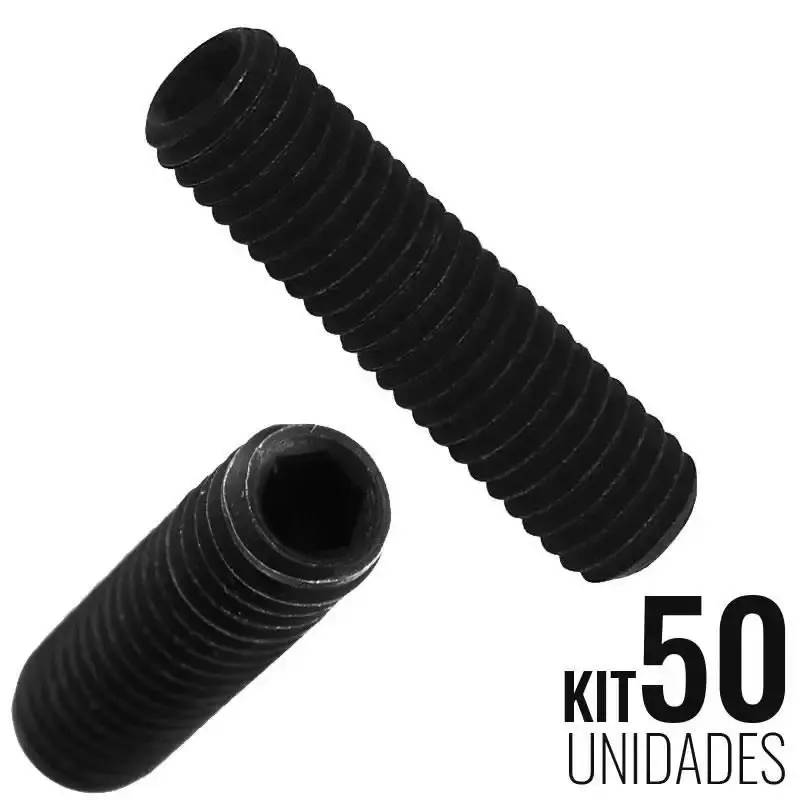 Parafuso Allen 10 x 30 MM sem Cabeça Sextavado Interno Kit 50 Unidades PA225100301A TELLEP
