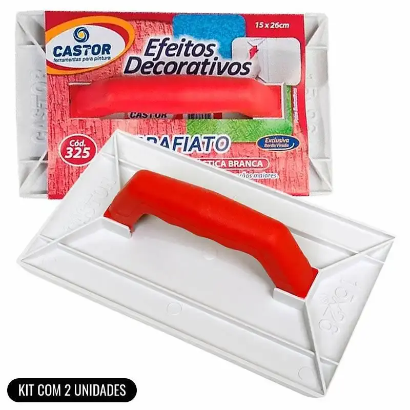 Desempenadeira Para Grafiato 15 x 26 CM Com 2 Unidades 325 CASTOR — fotografia de referência