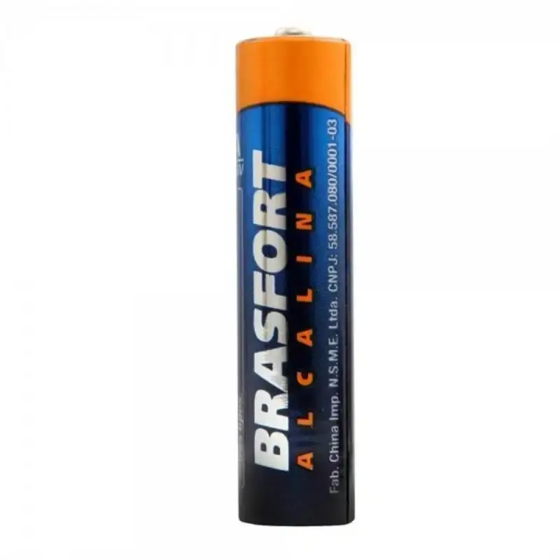 Pilha alcalina palito AAA 1.5V kit com 20 unidades Brasfort — fotografia 3
