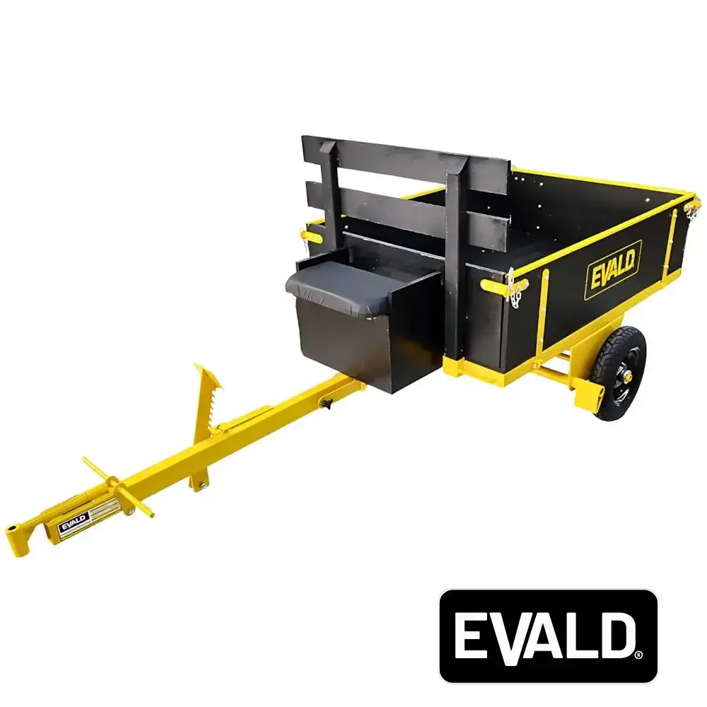 Motocultivador gasolina 7,0 HP 4T 212 CC EV790R com carreta agrícola basculante 250 KG Evald — fotografia 4