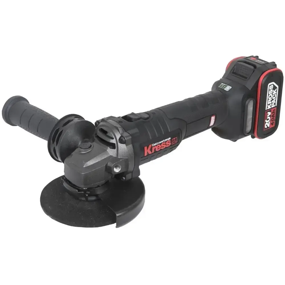 Chave de impacto 1/4 POL e esmerilhadeira 5 POL com 2 baterias 20V e carregador Kress — fotografia 3