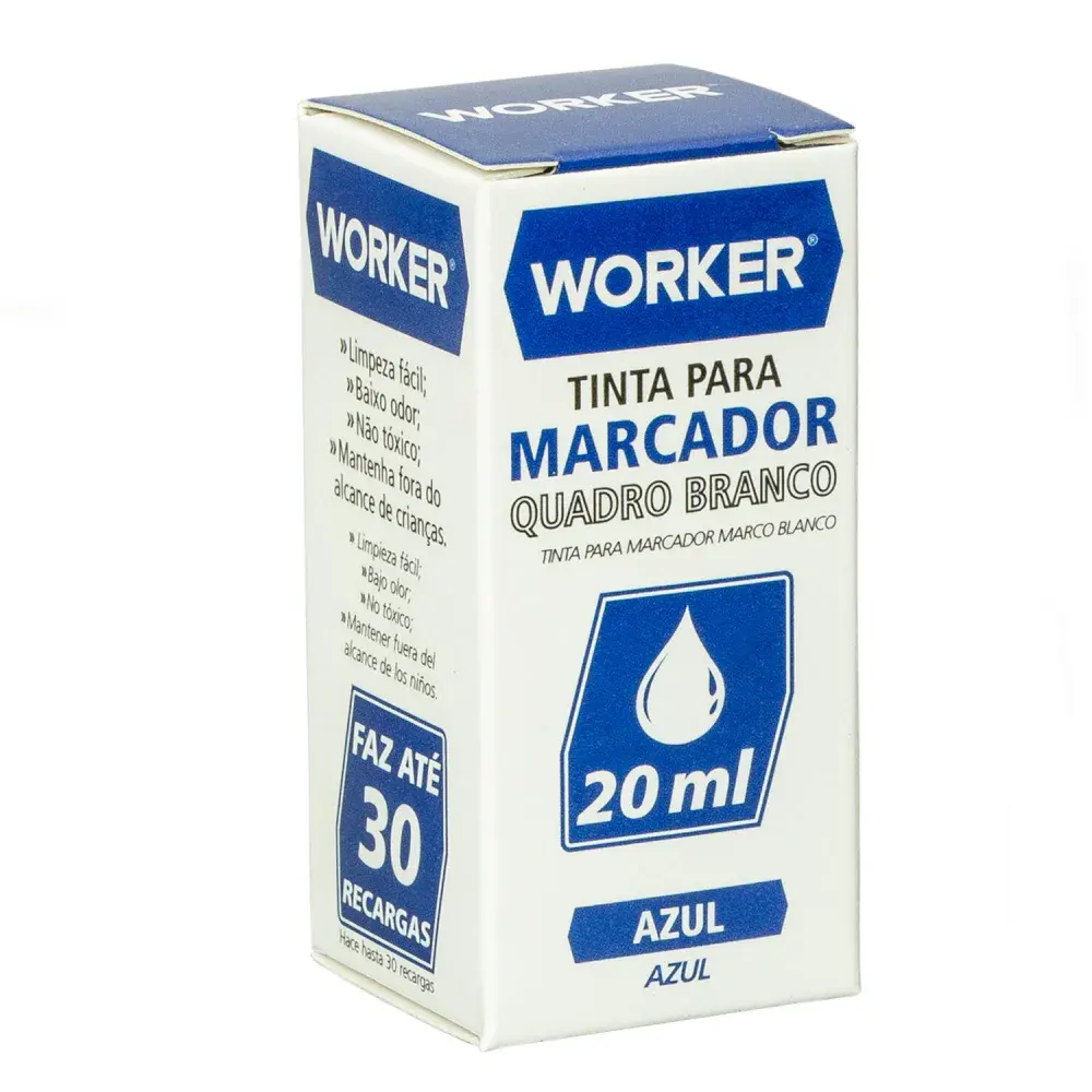 Tinta para marcador de quadro branco 20ML azul Worker — fotografia 2