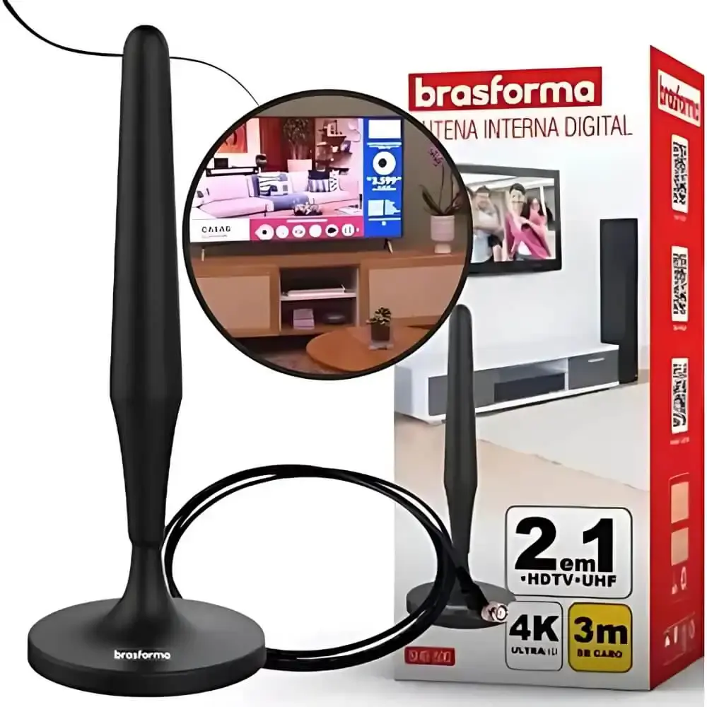 Antena digital interna portátil omnidirecional SHD-500 Brasforma — fotografia 2