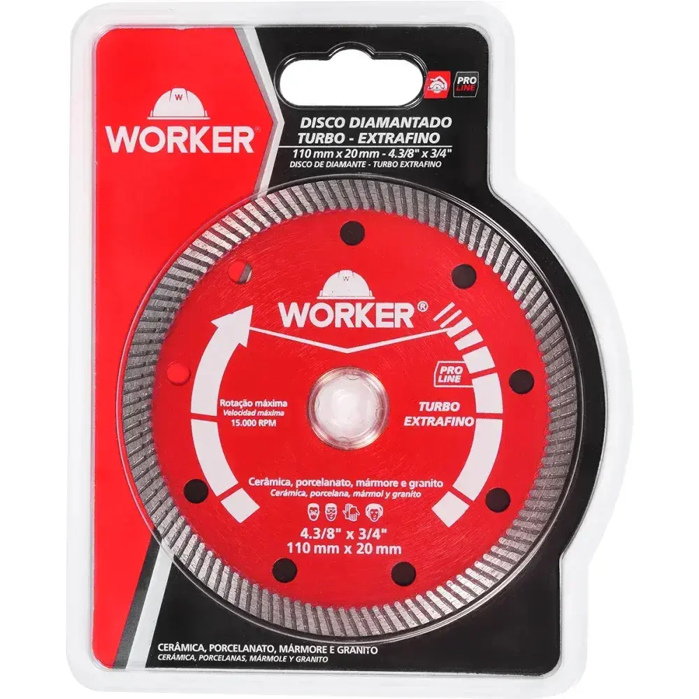 Disco de corte diamantado turbo extrafino 3/4 1,2MM Worker — fotografia 10