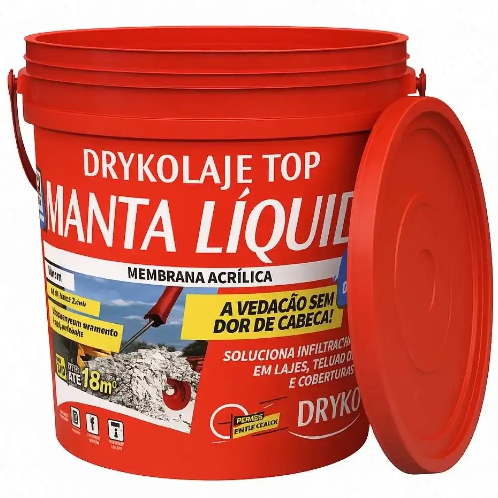 Manta líquida acrílica impermeabilizante 4 KG drykolaje TOP Dryko — fotografia 2