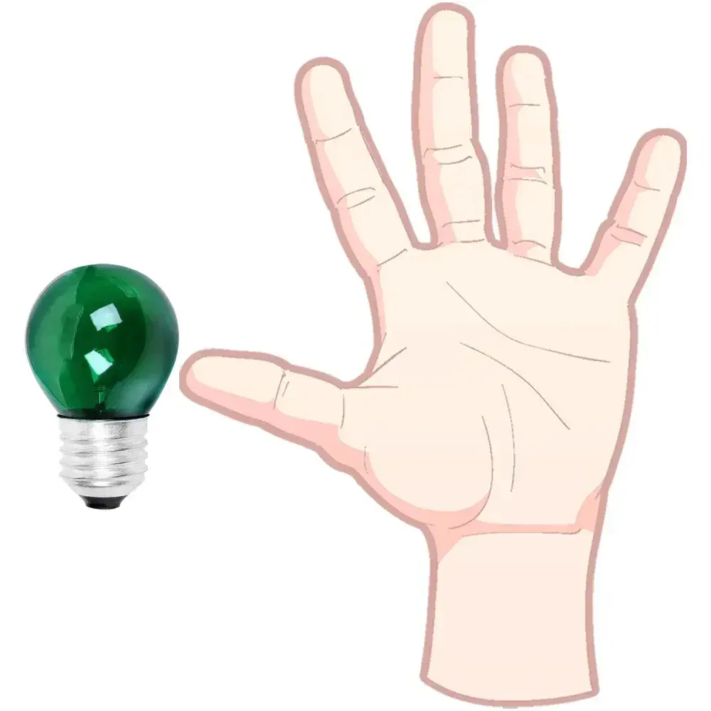 Lâmpada bolinha 15W E27 verde incandescente Liege 220V — fotografia 8