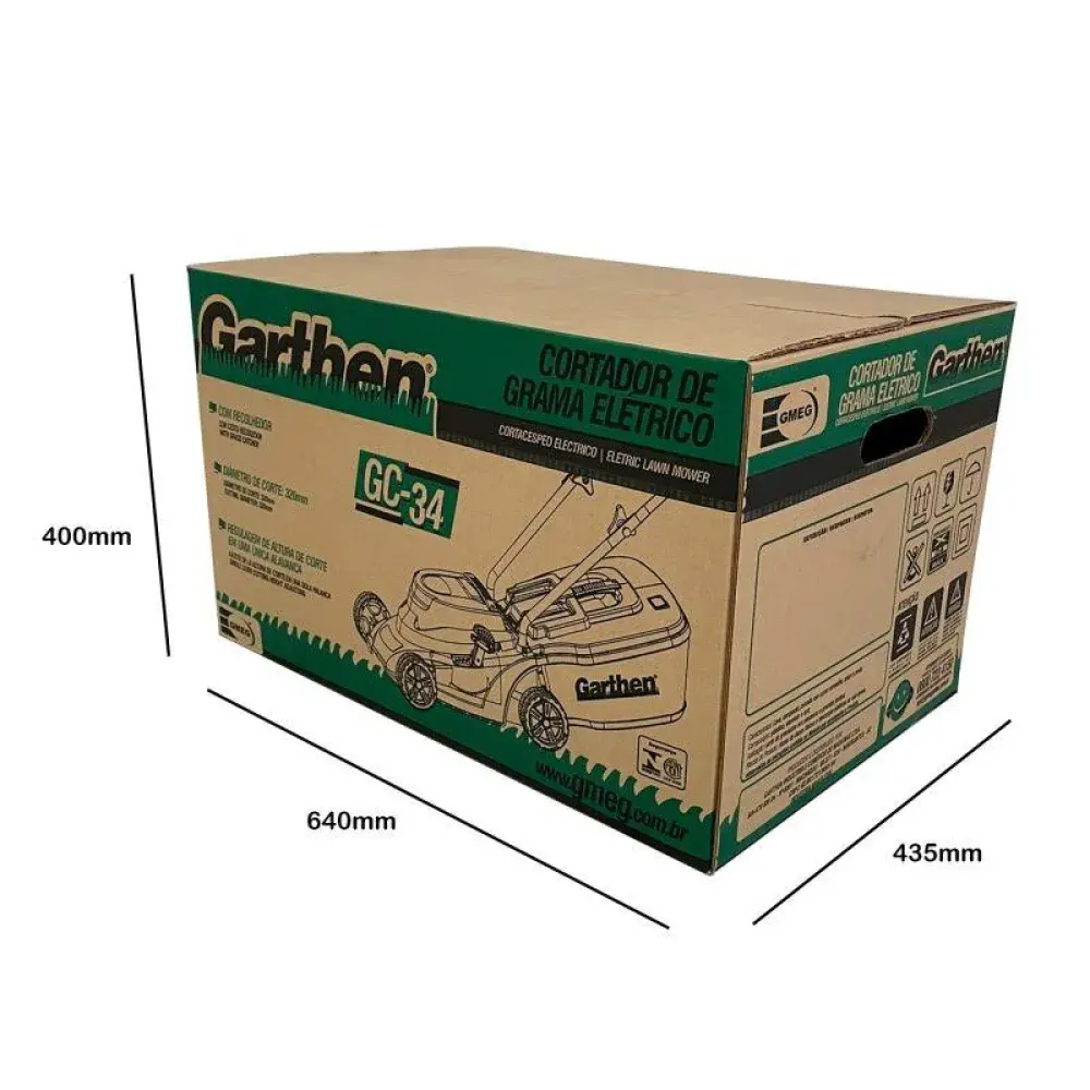 Cortador de grama elétrico 1300W GC-34 220V Garthen — fotografia 8