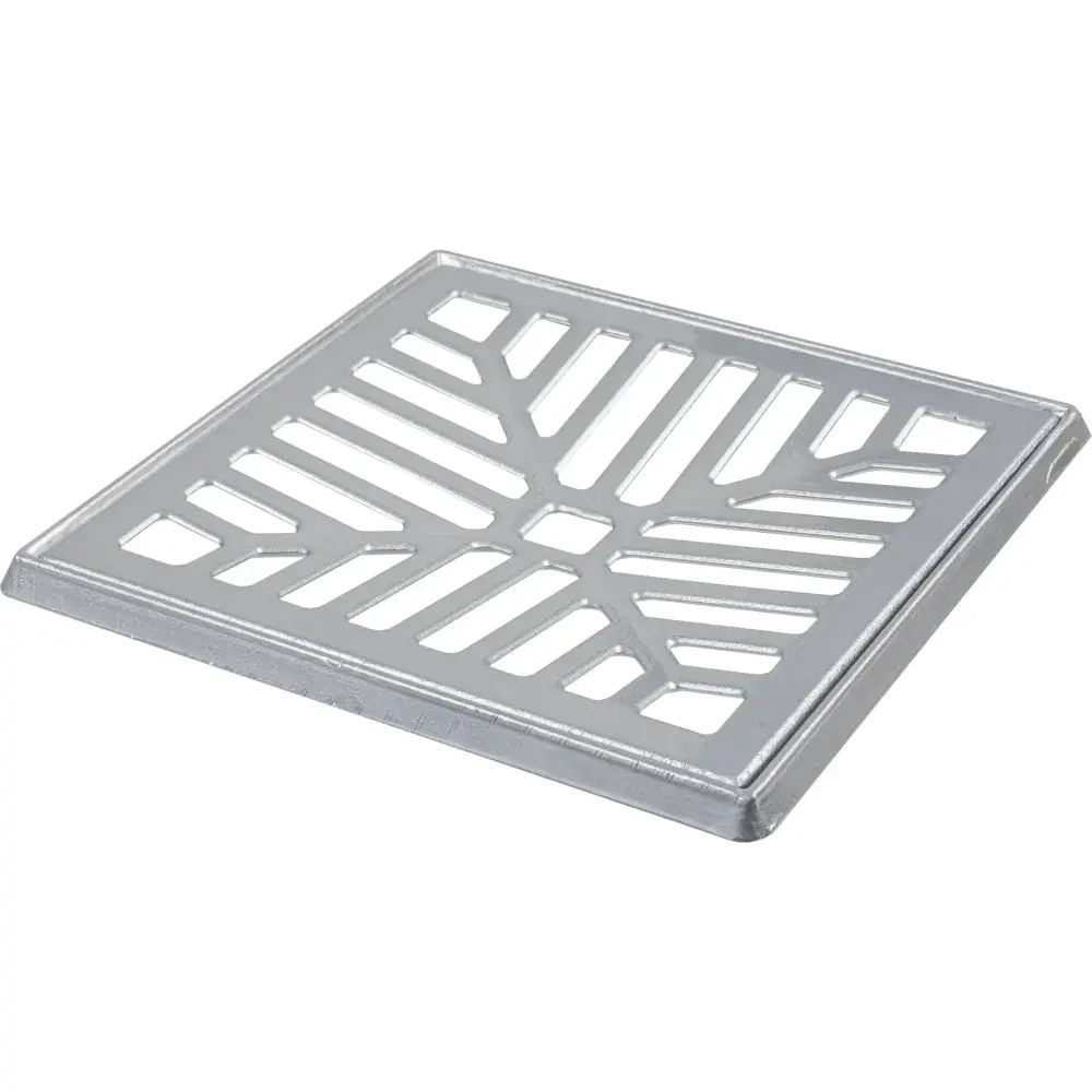 Grelha de alumínio 20X20 cm com porta grelha polido Liege — fotografia 4