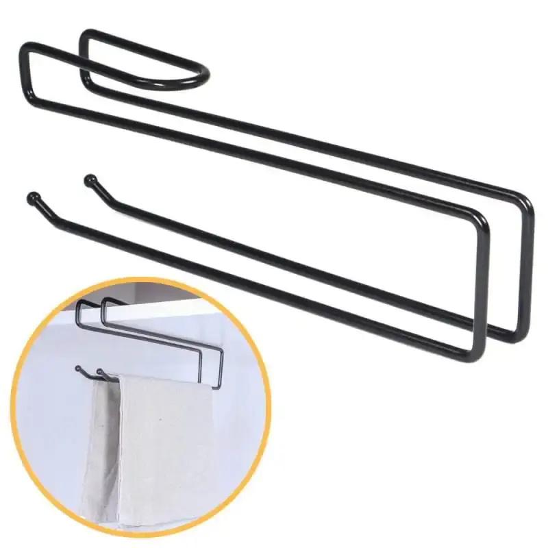 Suporte Organizador Multiuso Suspenso Viena p/ Toalhas. Taças. Papel Preto 991307 BEL BEL FIX — fotografia de referência