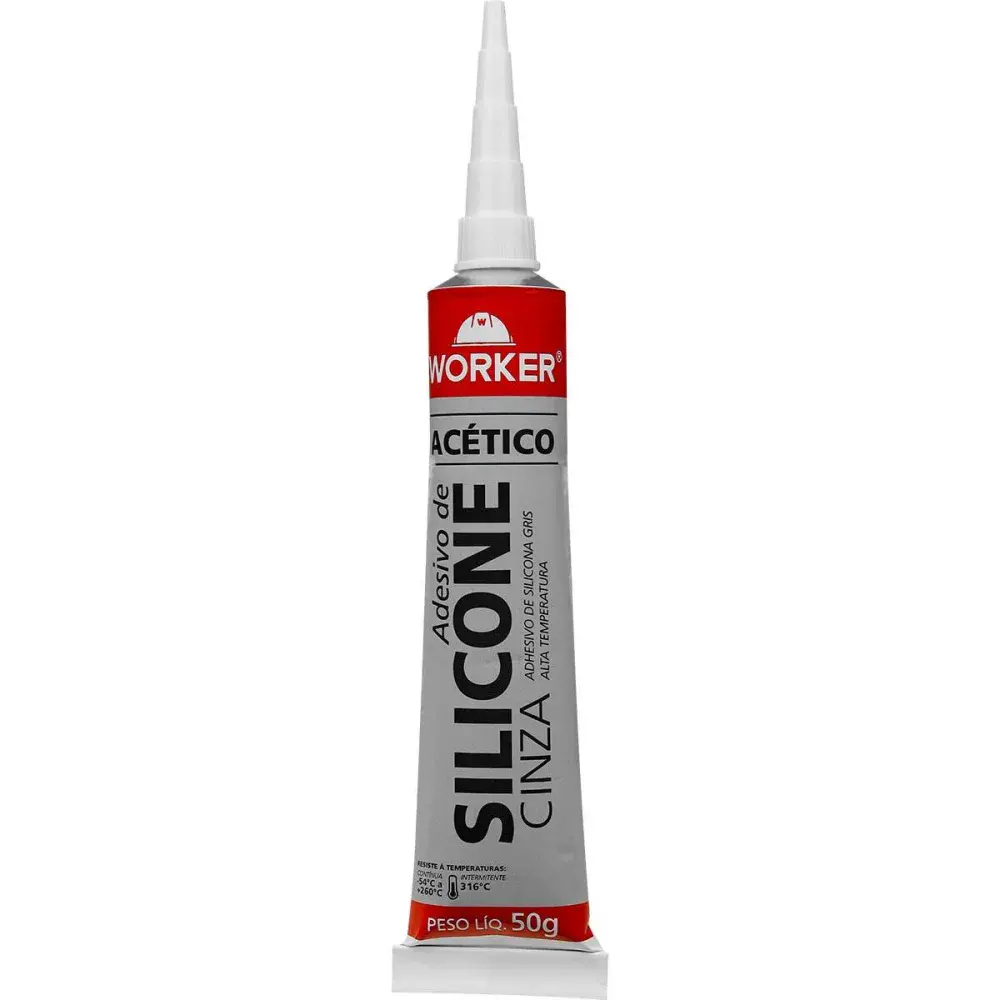 Silicone acético alta temperatura cinza 50G Worker