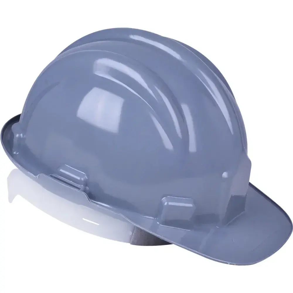 Capacete de segurança com carneira e aba frontal cinza Worker — fotografia 7