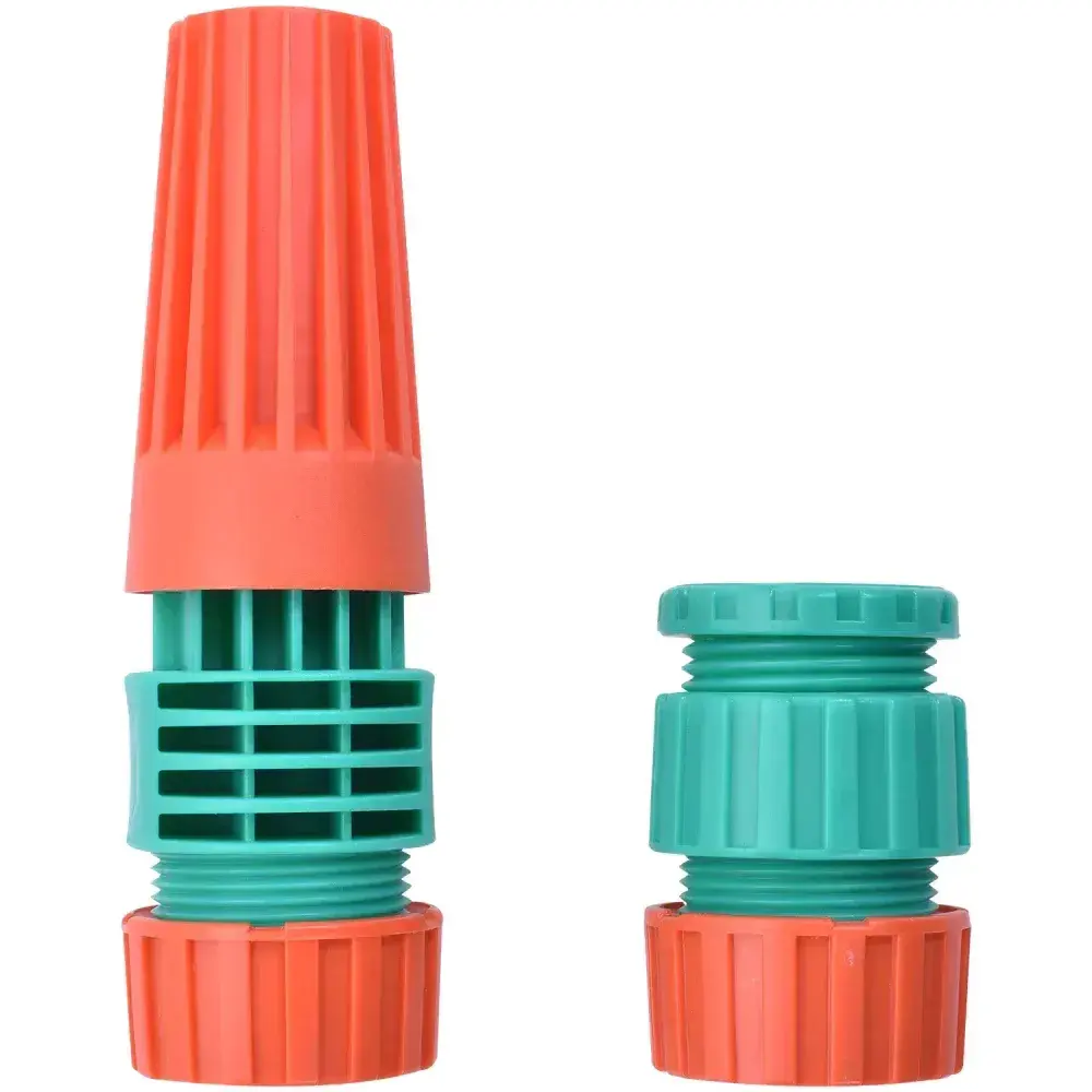 Mangueira flex em pvc 3 camadas 20M verde com suporte mural Tramontina — fotografia 7