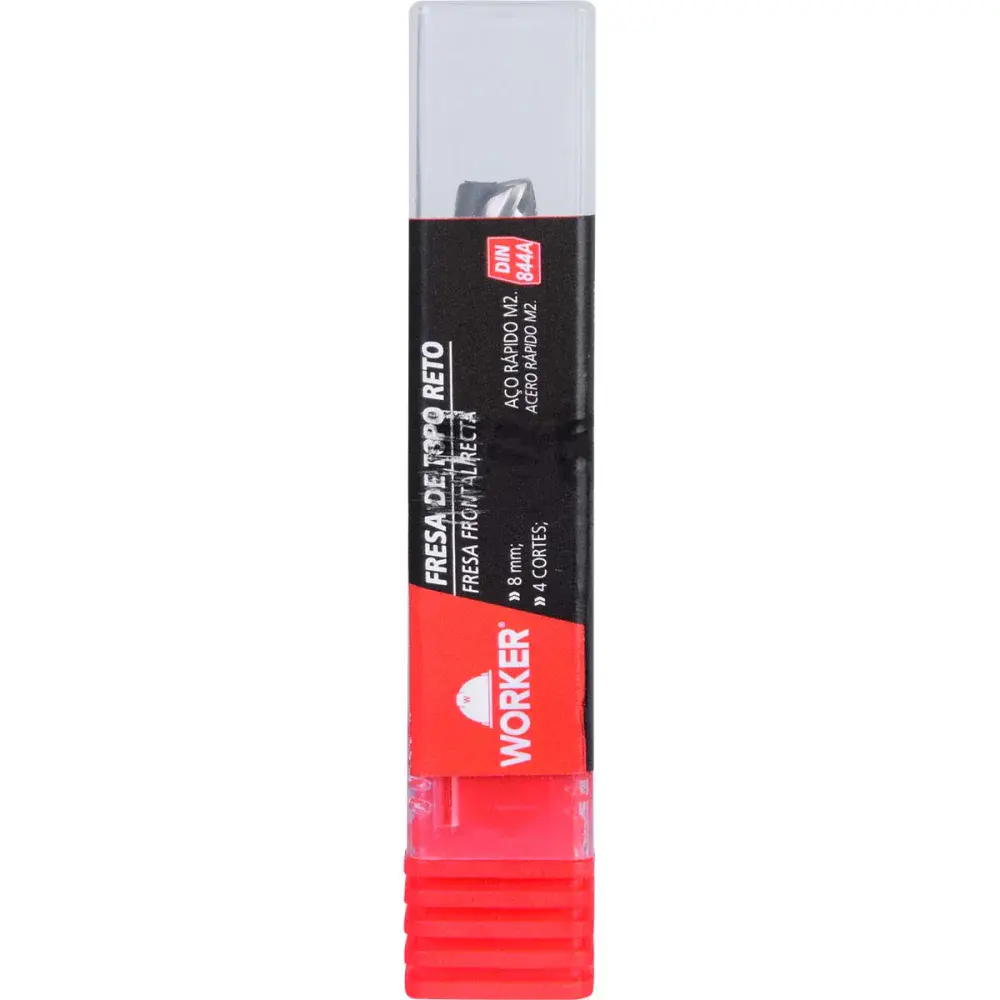 Fresa de topo reto aço rápido 8MM Worker — fotografia 5