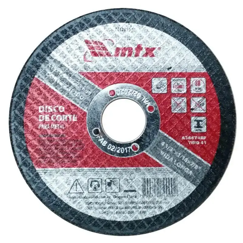 Disco de Corte para Metal 4.1/2 Polegadas x 1.0 MM c/ Furo de 7/8 MTX