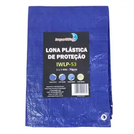 Lona Carreteiro 100 Micras Leve 5 x 3 Metros Azul IWLP53 IMPORTWAY — fotografia 2
