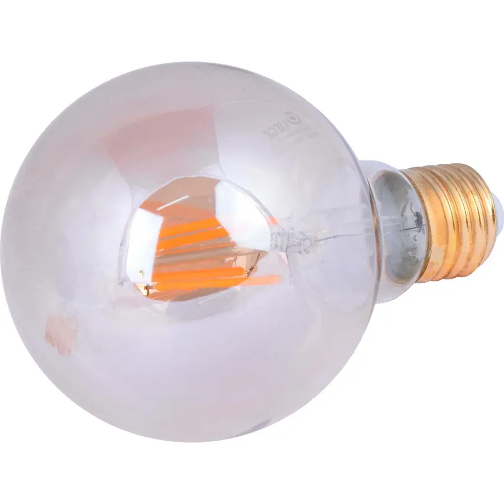Lâmpada de led globo vintage âmbar G80 E27 4W bivolt Liege — fotografia 2