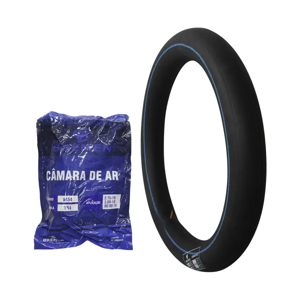 Câmara de ar pneu aro 18 para moto CG titan FAN 8454 Bremen — fotografia 4
