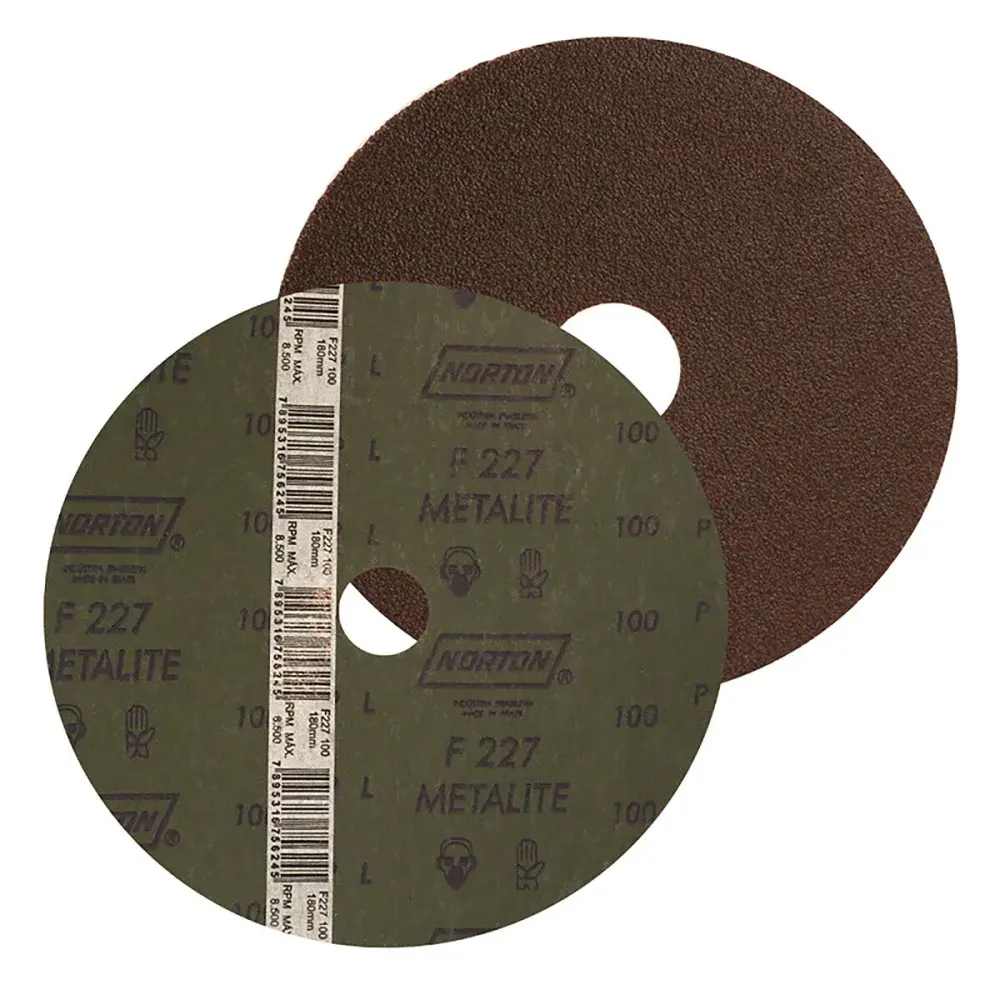 Disco lixa fibra F227 115X22MM grão 80 Norton — fotografia de referência