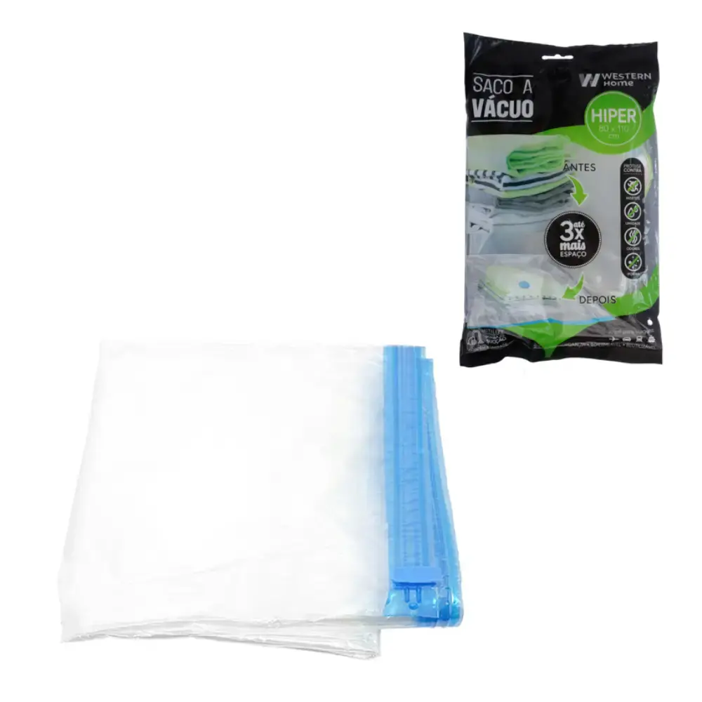 Saco a Vácuo para Organizar Roupas 80 x 110 cm SV-05 WESTERN