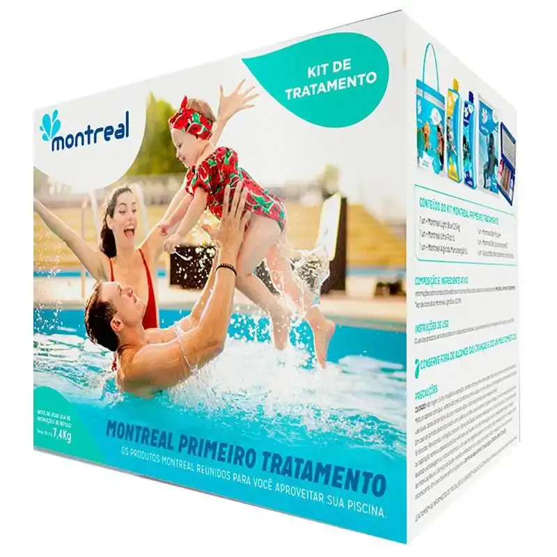 Kit primeiro tratamento para piscinas e hidrotanques 744 Montreal — fotografia de referência