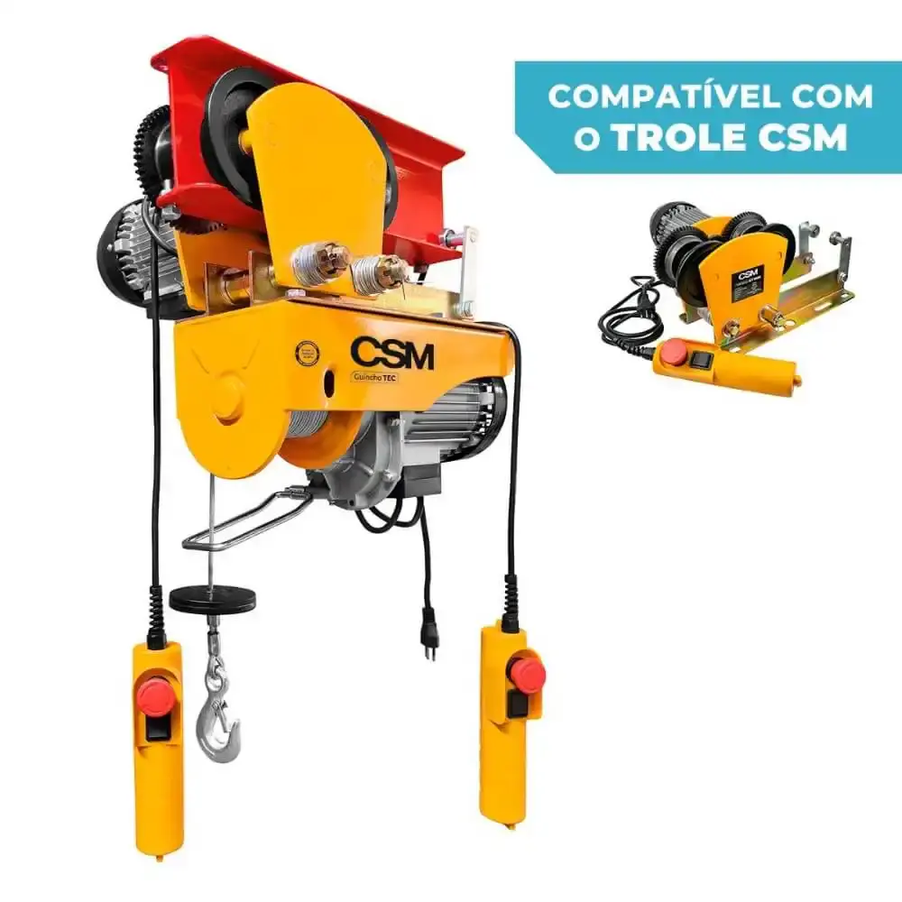 Guincho elétrico 100 a 200 KG monofásico TEC GT CSM 110 V — fotografia 3