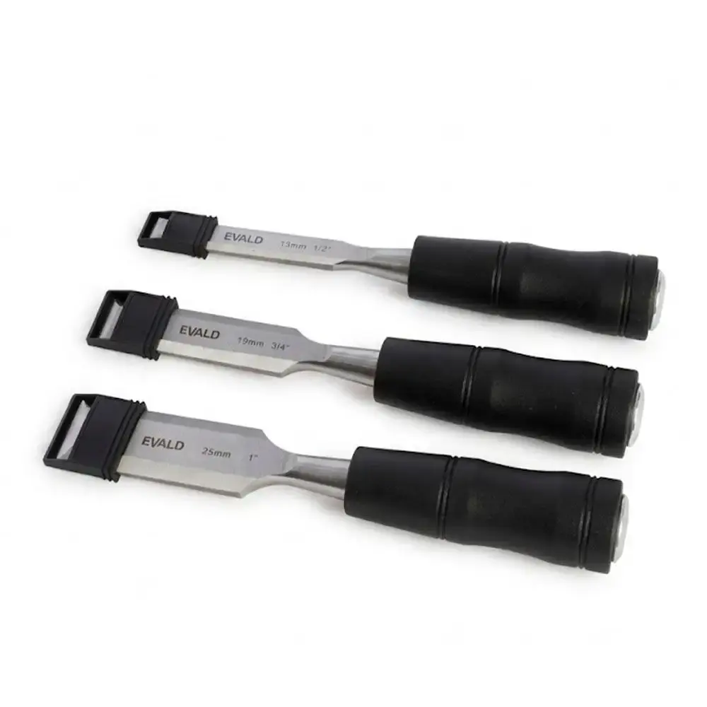 Jogo de formão para madeira kit 3 peças 13 mm, 19 MM e 25 MM Evald