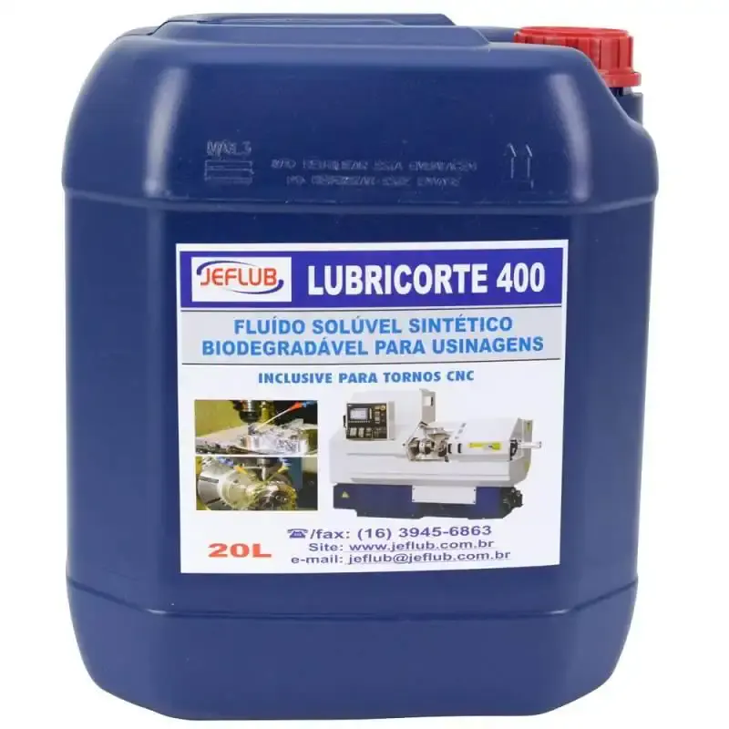 Óleo solúvel sintético biodegradável para usinagens lubricorte 400 20 litros jeflub — fotografia de referência