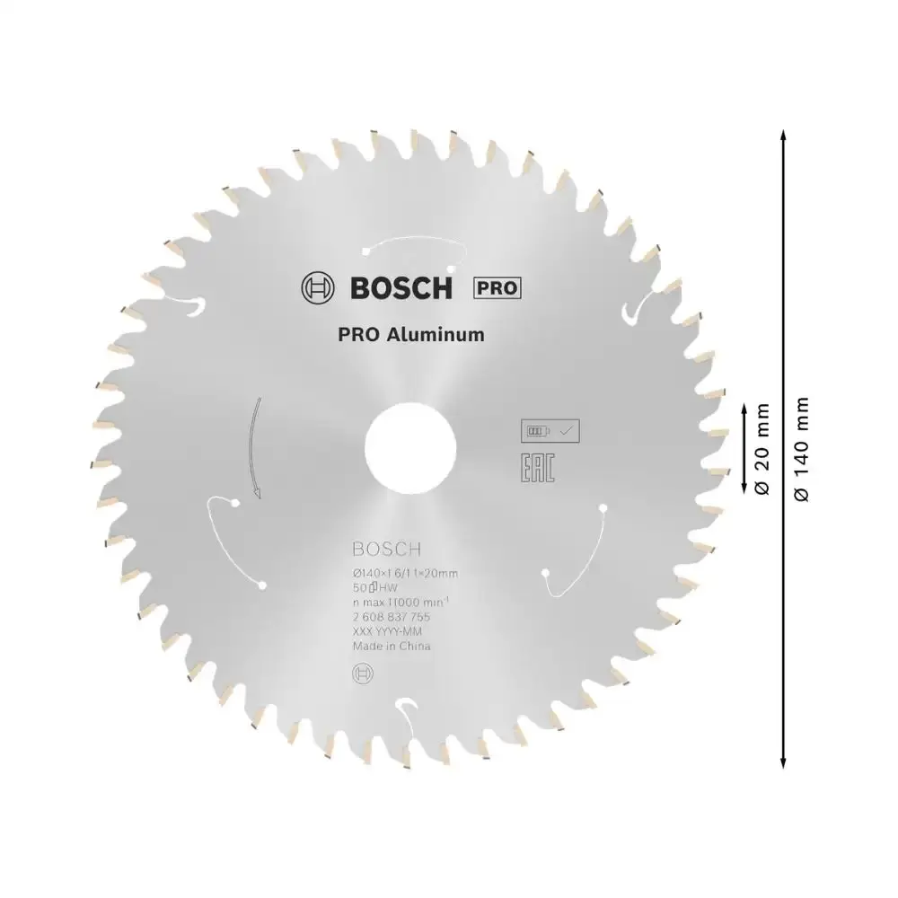 Disco de serra circular pro aluminium 5.1/2 pol 50 dentes Bosch — fotografia 4