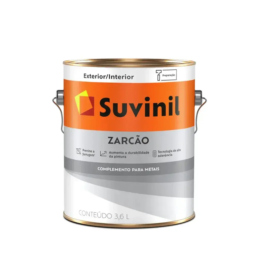 Fundo zarcão para metais laranja 3,6L Suvinil — fotografia 2