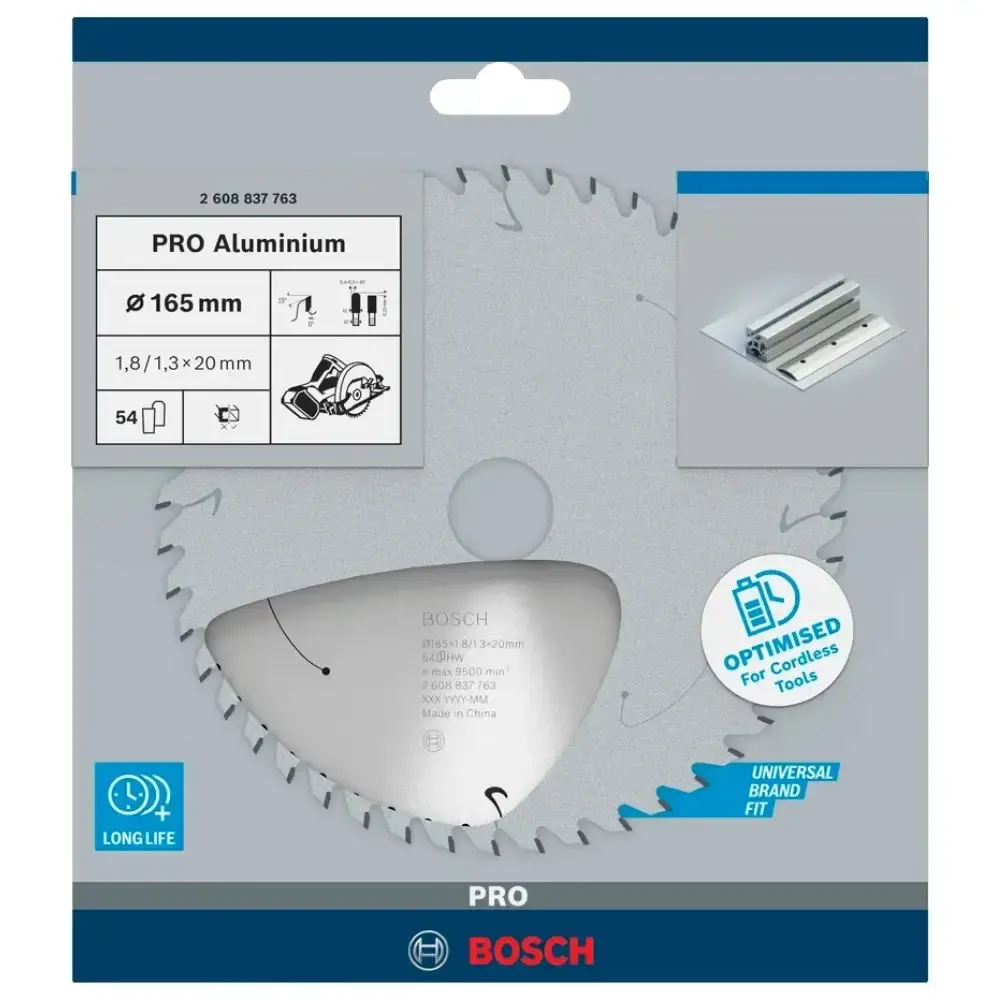 Disco de serra circular PRO aluminium cordless 165X20MM 54 dentes Bosch — fotografia 3