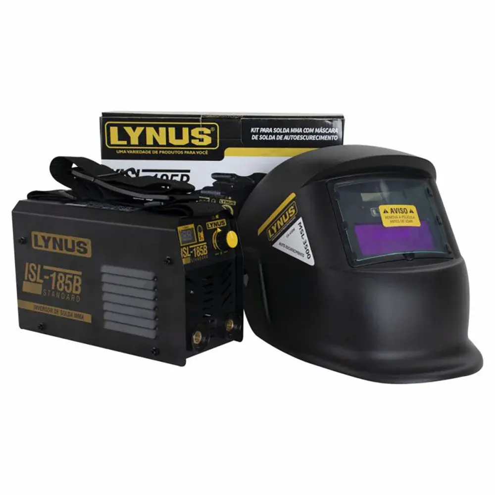 Kit para solda mma com máscara de solda KISL-185B Lynus — fotografia de referência