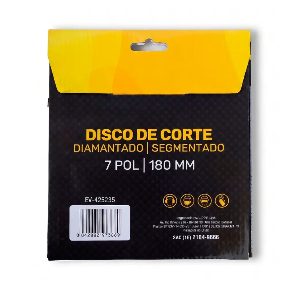Disco de corte diamantado 7 POL segmentado 180 MM 8500 RPM Evald PRO — fotografia 6