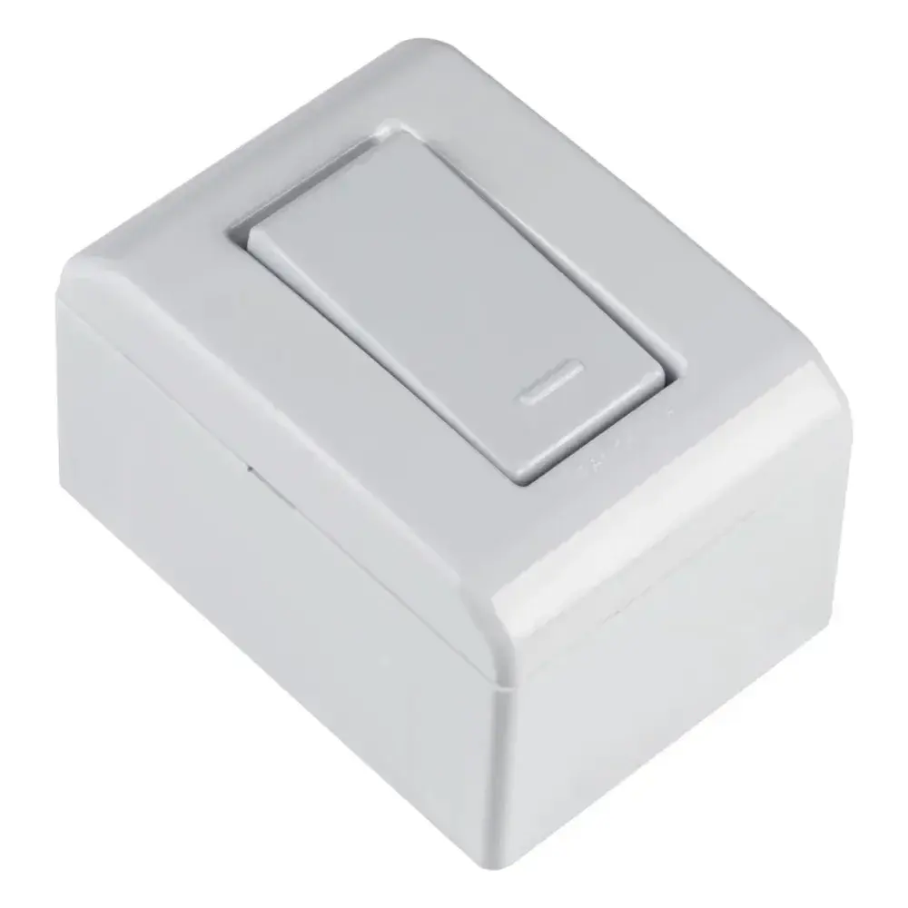 Caixa de sobrepor 1 interruptor 10 a 250 v branca Tramontina — fotografia 4