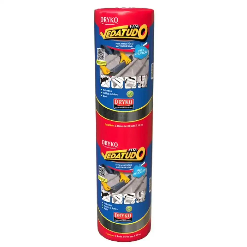 Fita Autoadesiva Asfáltica Vedatudo 60 CM x 10 Metros DRYKO — fotografia de referência
