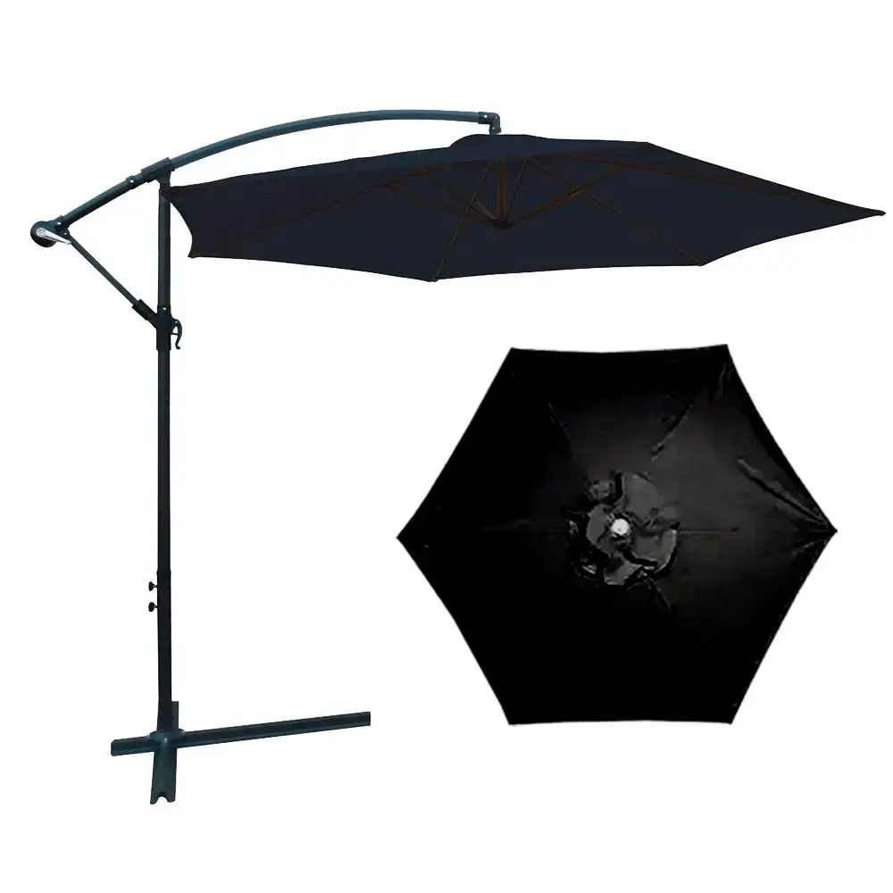 Ombrellone suspenso 3X3M diversas cores IWOBL300PT ImportWay Marrom — fotografia 8