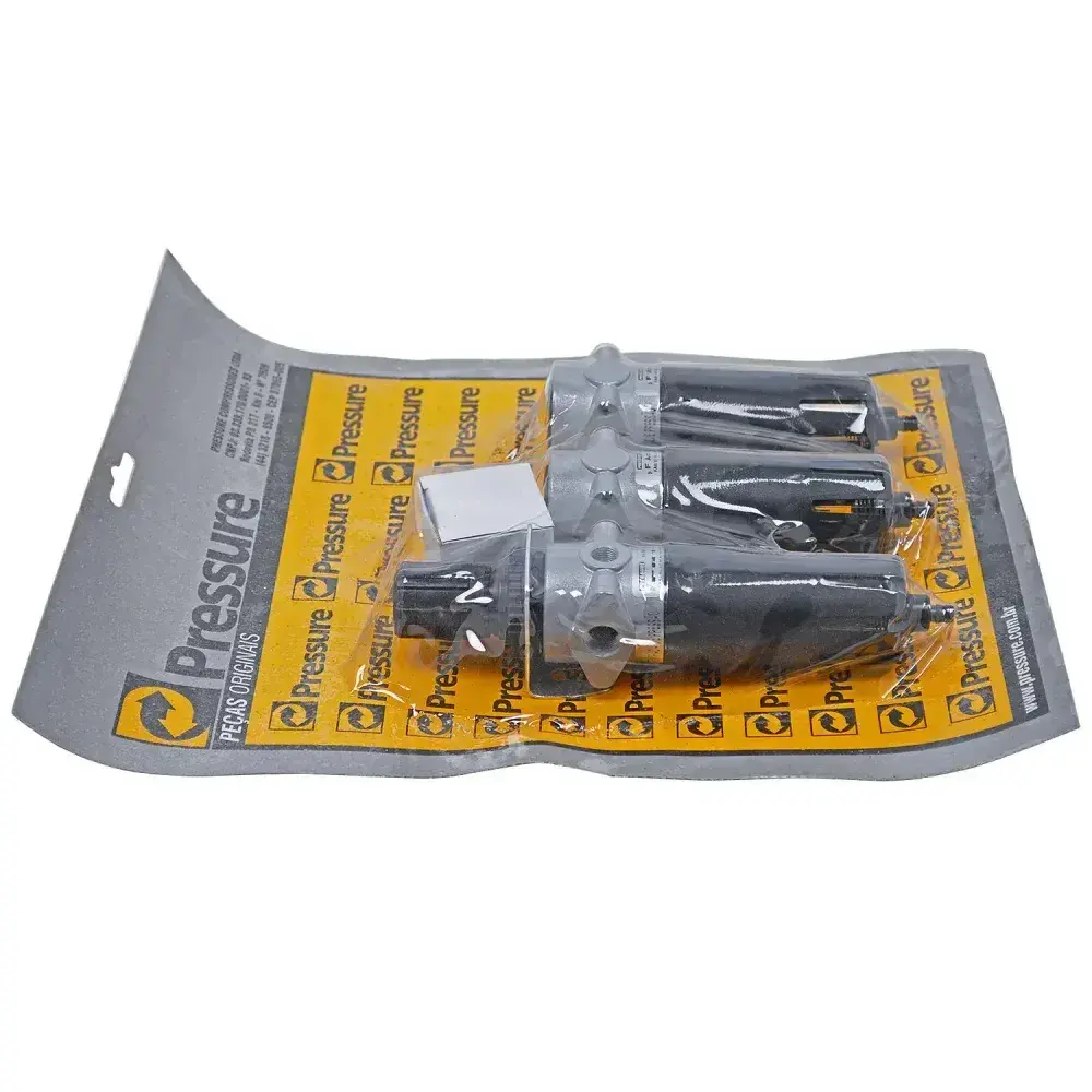 Filtro regulador de ar odontológico triplo mini 1/4 CJ031-M Pressure — fotografia 8