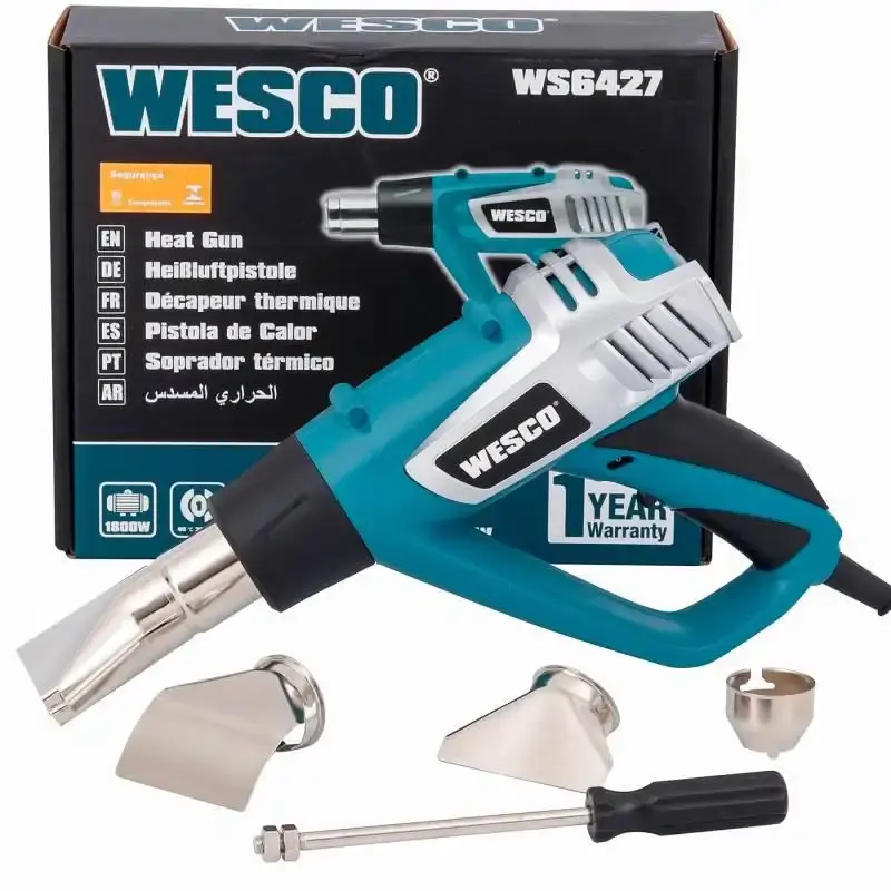 Soprador térmico 1800W / 2000W com kit WS6427 Wesco 110 V — fotografia de referência