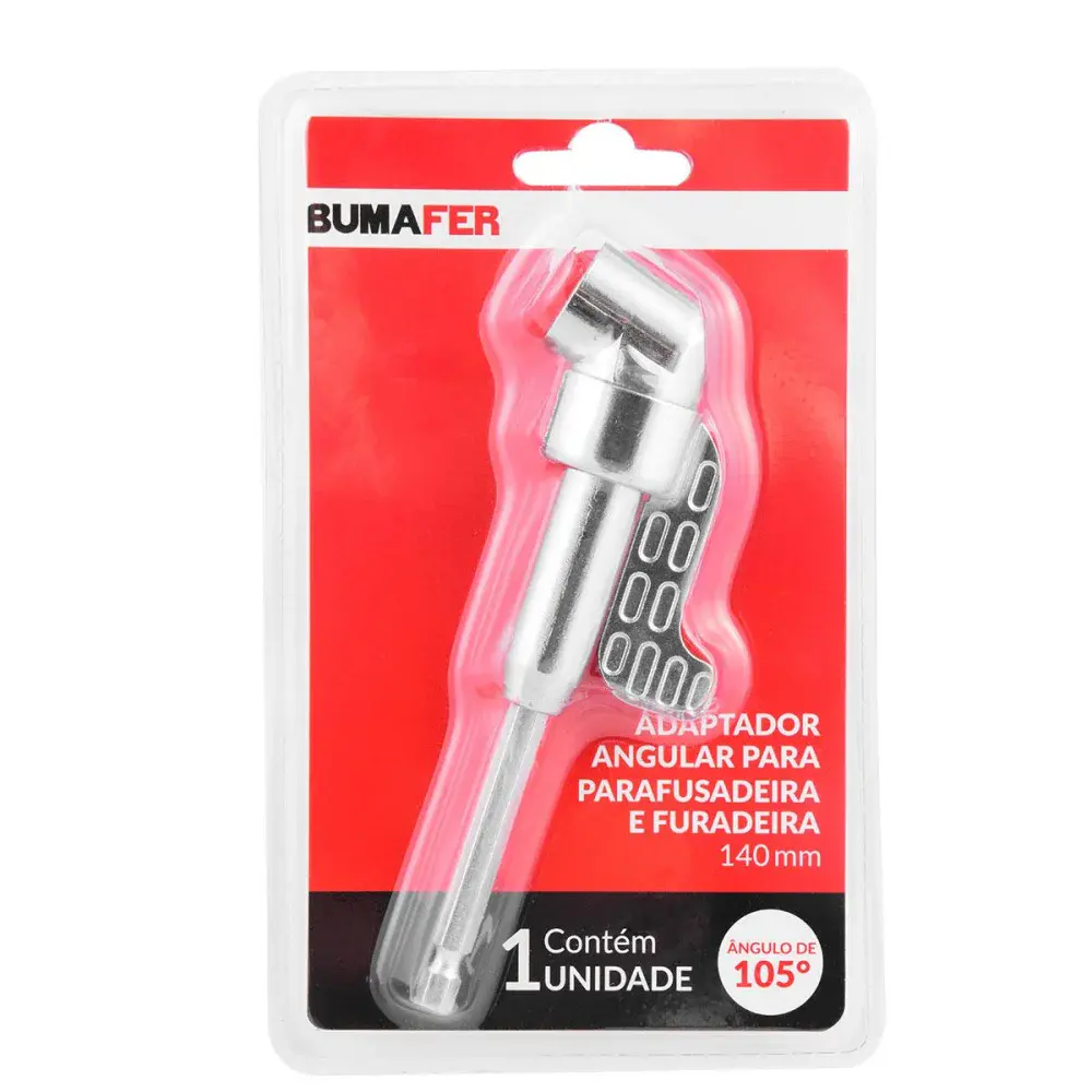 Adaptador angular para furadeira 140MM 1/4 Bumafer — fotografia 5