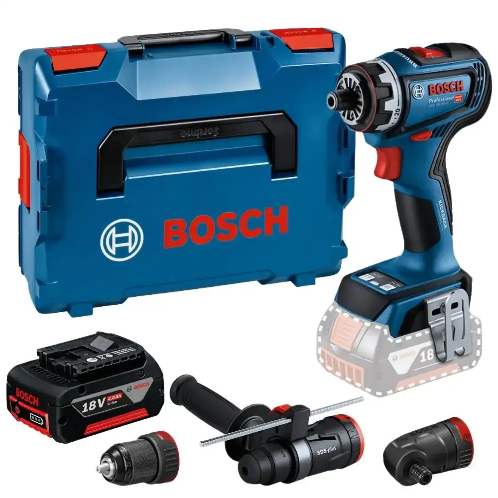 Parafusadeira 18V 1/2 POL 64NM brushless GSB18V-90 com bateria e maleta Bosch — fotografia de referência