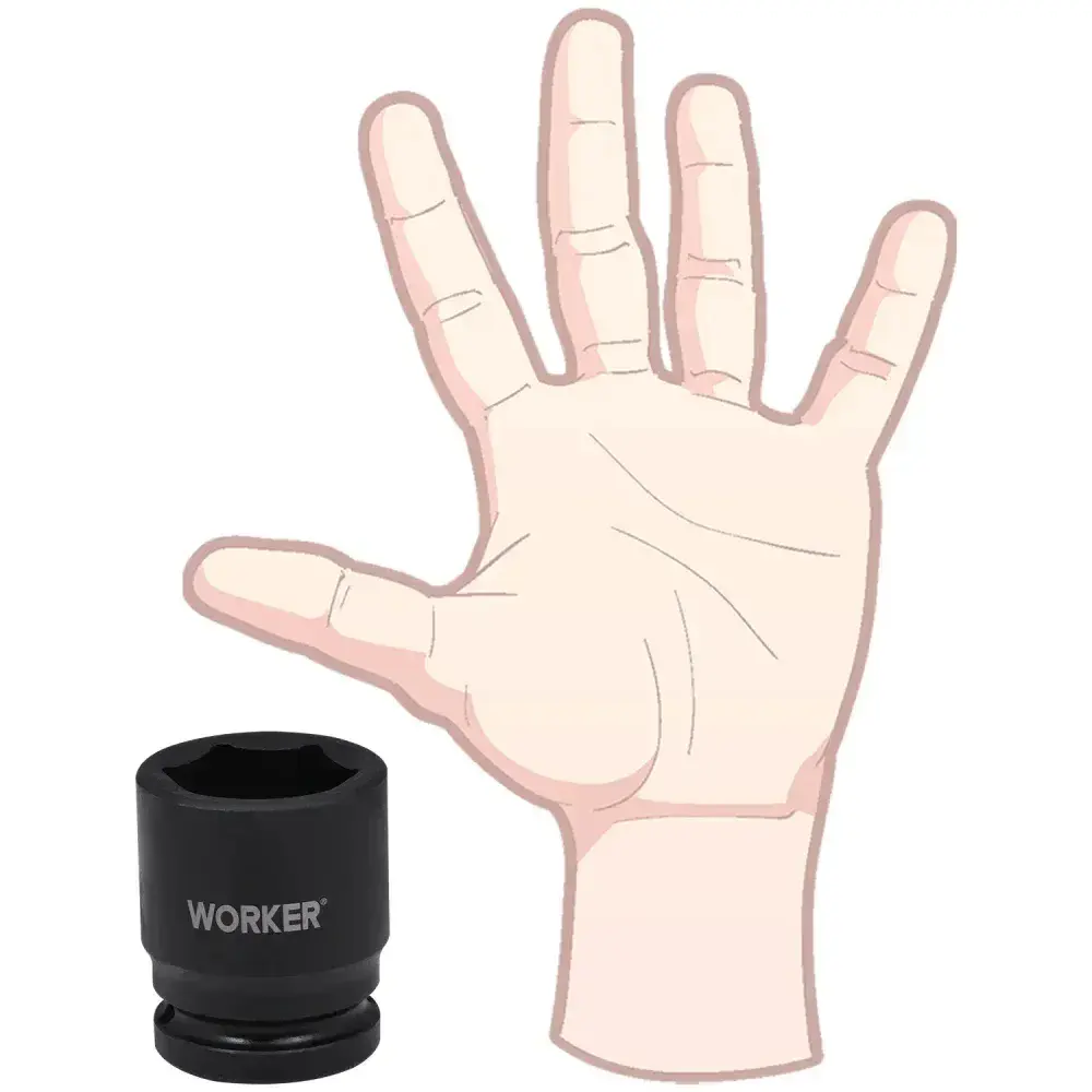 Soquete sextavado impacto encaixe 3/4 33MM Worker — fotografia 12