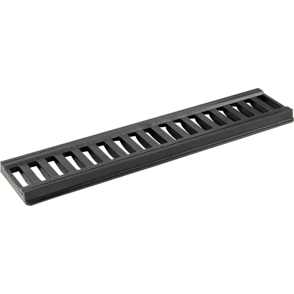 Grelha plástica 10X50 cm com porta grelha 3 toneladas cinza Liege — fotografia de referência