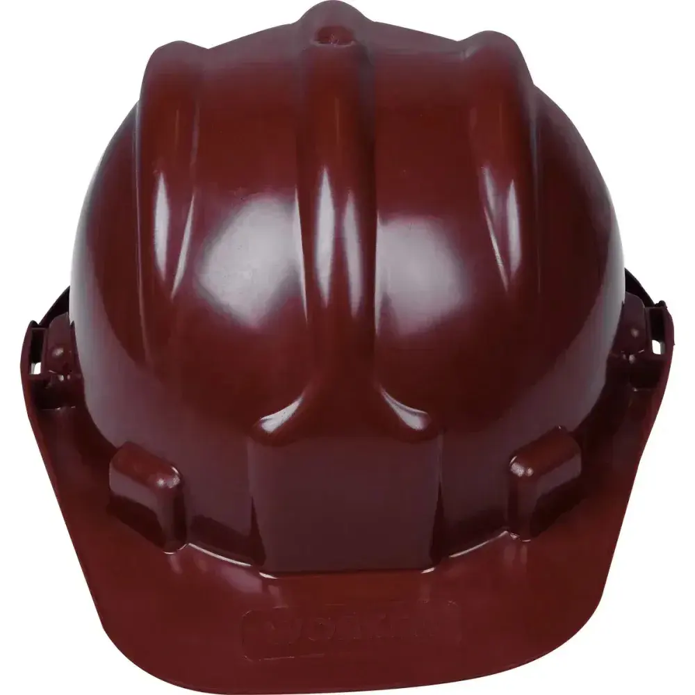 Capacete de segurança com carneira e aba frontal marrom Worker — fotografia 7
