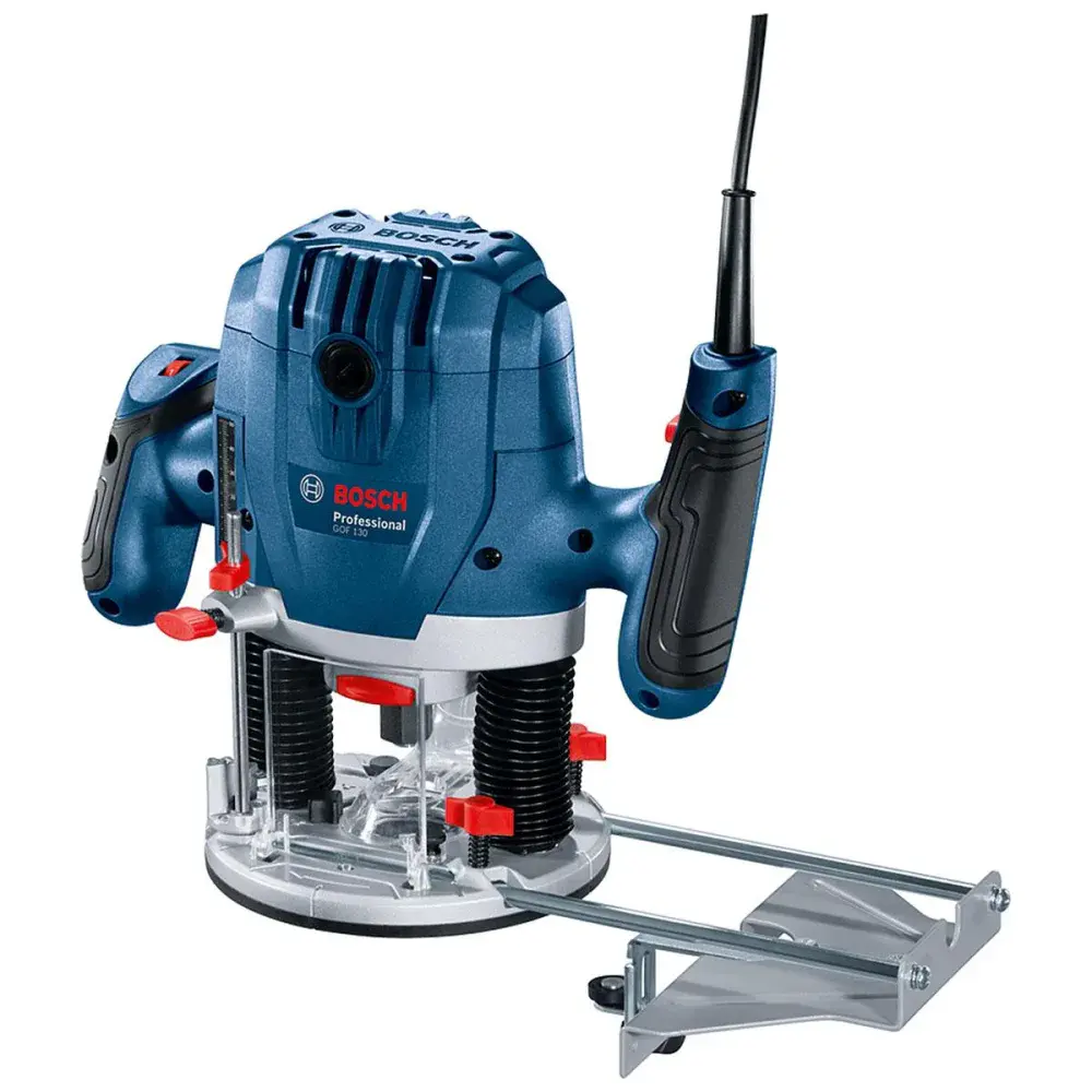 Tupia para madeira com acessórios gof 130 1/4 1.300W 127V Bosch — fotografia 3