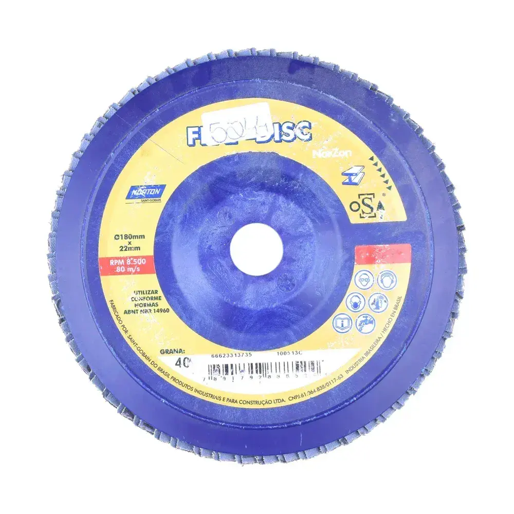 Lixa flap disco 7 180X22MM G40 R-822 Norton — fotografia 6